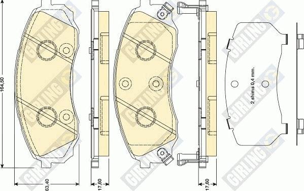 Girling 6134489 - Brake Pad Set, disc brake autospares.lv