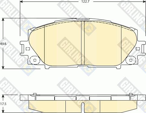 Girling 6134599 - Brake Pad Set, disc brake autospares.lv