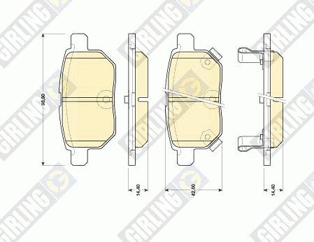 Girling 6134549 - Brake Pad Set, disc brake autospares.lv