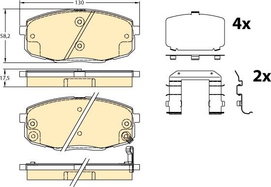 Girling 6134509 - Brake Pad Set, disc brake autospares.lv