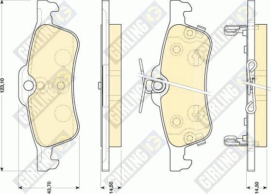 Girling 6134582 - Brake Pad Set, disc brake autospares.lv