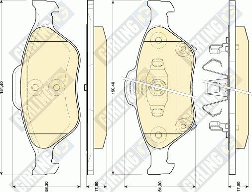 Girling 6134579 - Brake Pad Set, disc brake autospares.lv