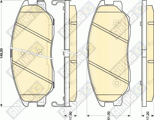 Girling 6134659 - Brake Pad Set, disc brake autospares.lv