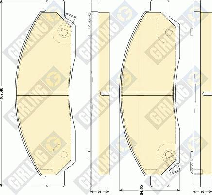 Girling 6134669 - Brake Pad Set, disc brake autospares.lv