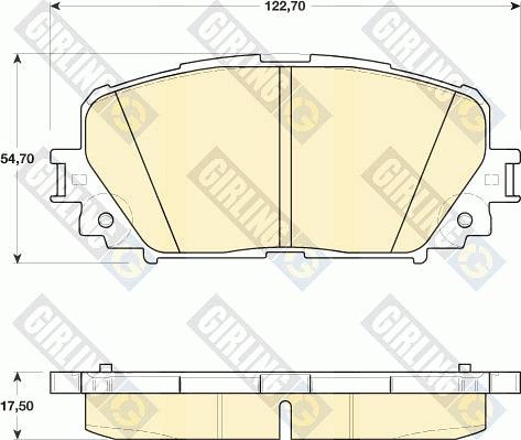 Girling 6134609 - Brake Pad Set, disc brake autospares.lv