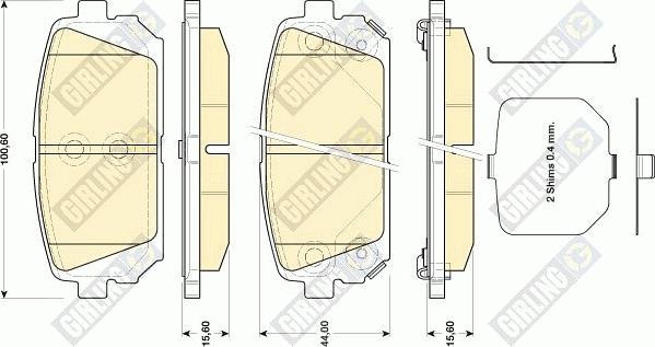 Girling 6134629 - Brake Pad Set, disc brake autospares.lv