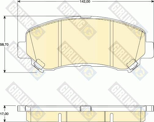 Girling 6134679 - Brake Pad Set, disc brake autospares.lv