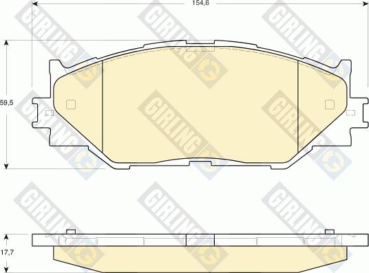 Girling 6134109 - Brake Pad Set, disc brake autospares.lv