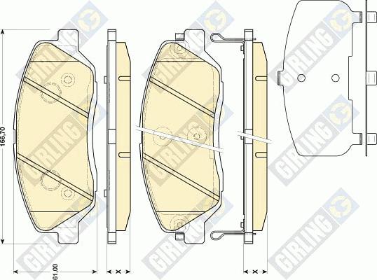 Girling 6134189 - Brake Pad Set, disc brake autospares.lv