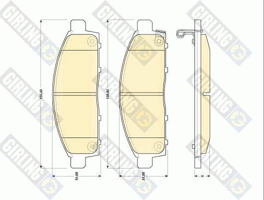 Girling 6134359 - Brake Pad Set, disc brake autospares.lv