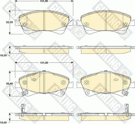 Girling 6134794 - Brake Pad Set, disc brake autospares.lv