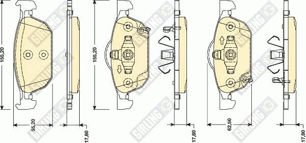 Girling 6134762 - Brake Pad Set, disc brake autospares.lv