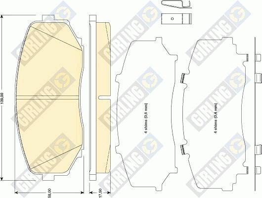 Girling 6134719 - Brake Pad Set, disc brake autospares.lv