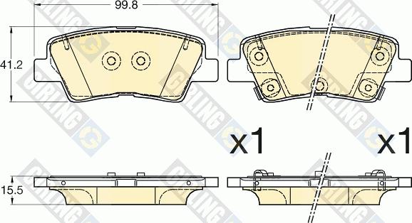 Girling 6135947 - Brake Pad Set, disc brake autospares.lv