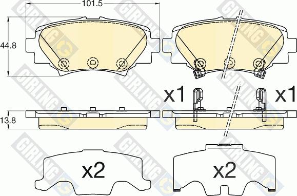 Girling 6135937 - Brake Pad Set, disc brake autospares.lv