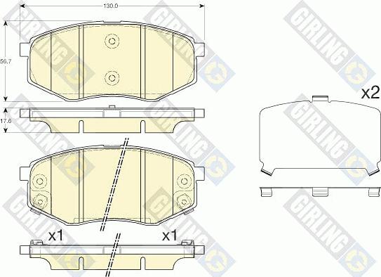 Girling 6135535 - Brake Pad Set, disc brake autospares.lv