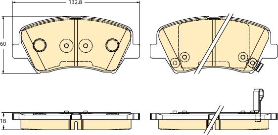 Girling 6135526 - Brake Pad Set, disc brake autospares.lv