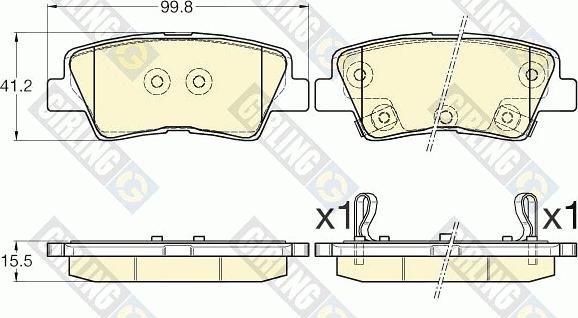 Girling 6135696 - Brake Pad Set, disc brake autospares.lv