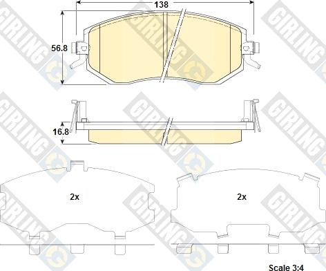 Girling 6135199 - Brake Pad Set, disc brake autospares.lv