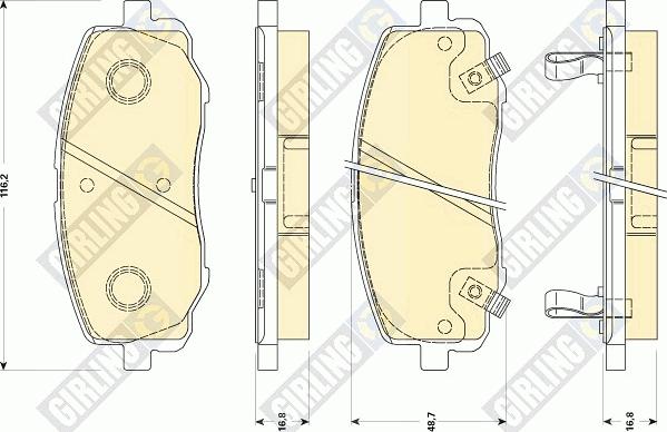 Girling 6135109 - Brake Pad Set, disc brake autospares.lv