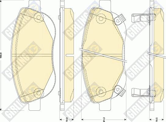 Girling 6135114 - Brake Pad Set, disc brake autospares.lv