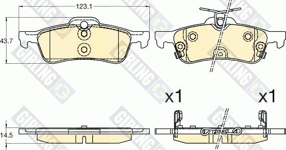 Girling 6135882 - Brake Pad Set, disc brake autospares.lv