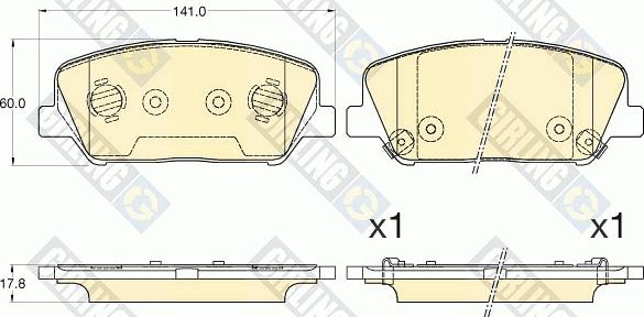 Girling 6135826 - Brake Pad Set, disc brake autospares.lv