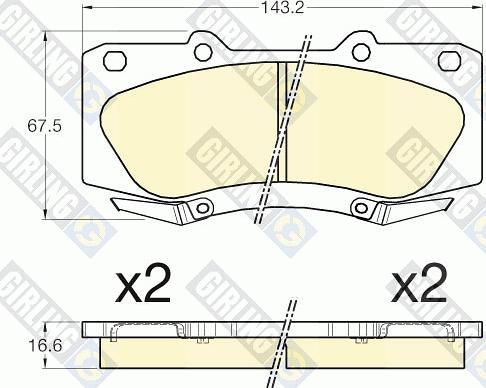 Girling 6135349 - Brake Pad Set, disc brake autospares.lv