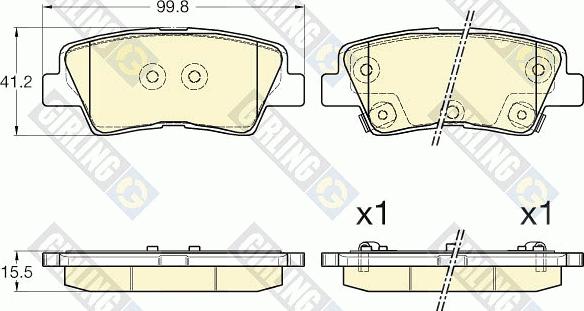 Girling 6135375 - Brake Pad Set, disc brake autospares.lv