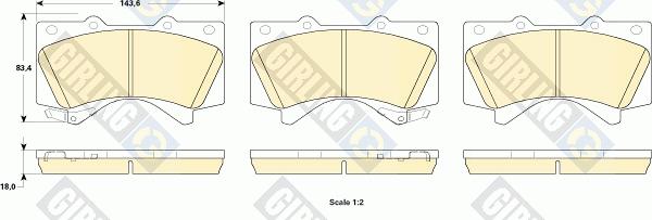 Girling 6135249 - Brake Pad Set, disc brake autospares.lv