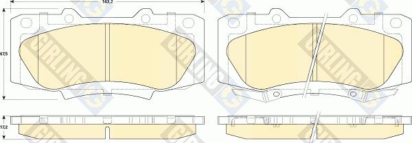 Girling 6135289 - Brake Pad Set, disc brake autospares.lv