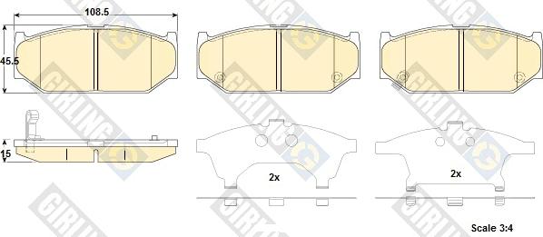 Girling 6135229 - Brake Pad Set, disc brake autospares.lv