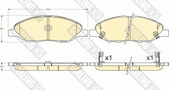 Girling 6135776 - Brake Pad Set, disc brake autospares.lv