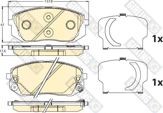 Girling 6136476 - Brake Pad Set, disc brake autospares.lv