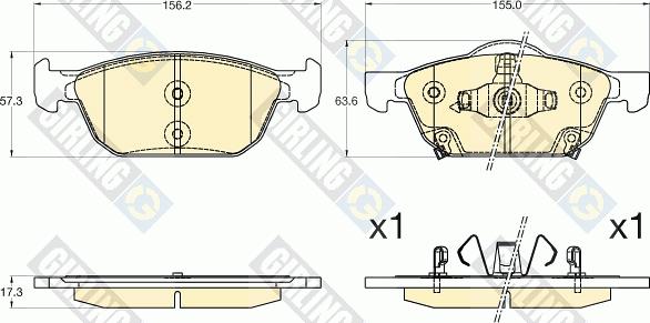 Girling 6136006 - Brake Pad Set, disc brake autospares.lv