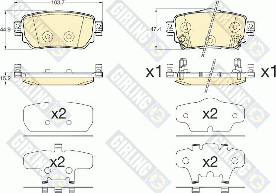 Girling 6136171 - Brake Pad Set, disc brake autospares.lv