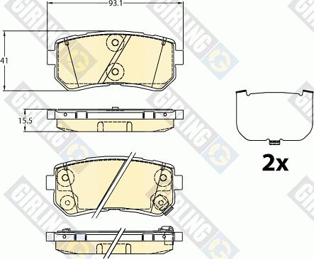 Girling 6136366 - Brake Pad Set, disc brake autospares.lv