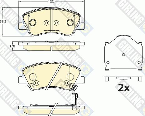 Girling 6136306 - Brake Pad Set, disc brake autospares.lv