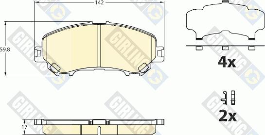 Girling 6136316 - Brake Pad Set, disc brake autospares.lv