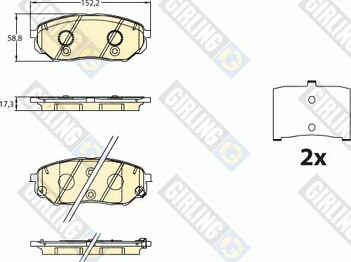 Girling 6136386 - Brake Pad Set, disc brake autospares.lv