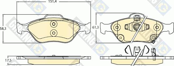 Girling 6136256 - Brake Pad Set, disc brake autospares.lv