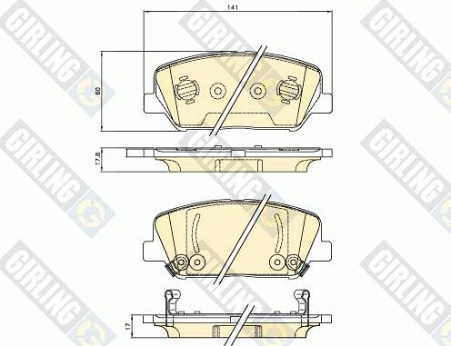 Girling 6136216 - Brake Pad Set, disc brake autospares.lv