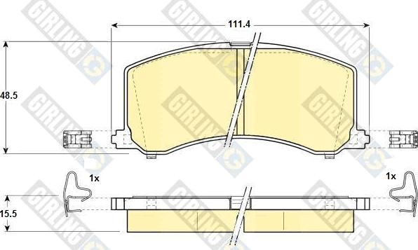 Girling 6130919 - Brake Pad Set, disc brake autospares.lv