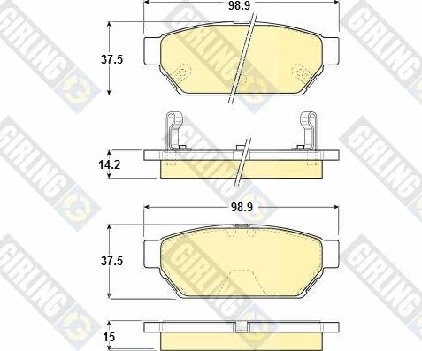 Girling 6130459 - Brake Pad Set, disc brake autospares.lv