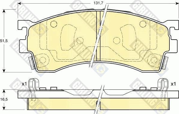 Girling 6131929 - Brake Pad Set, disc brake autospares.lv