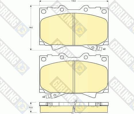 Girling 6131979 - Brake Pad Set, disc brake autospares.lv