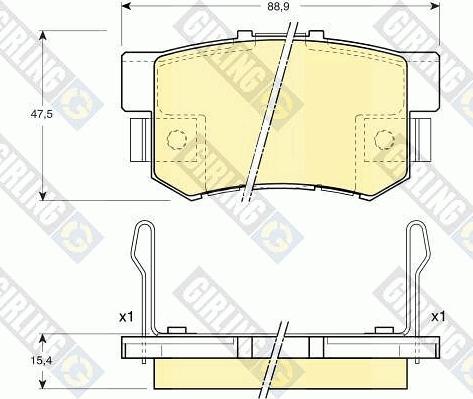 Girling 6131549 - Brake Pad Set, disc brake autospares.lv