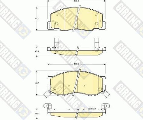 Girling 6131579 - Brake Pad Set, disc brake autospares.lv