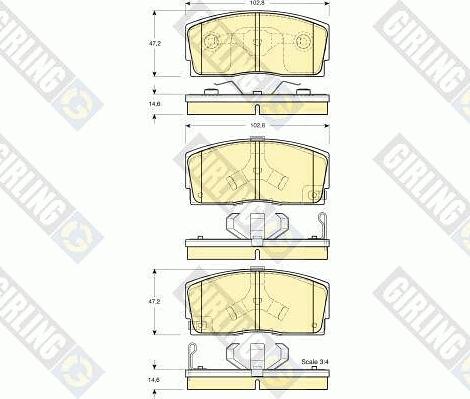 Girling 6131669 - Brake Pad Set, disc brake autospares.lv