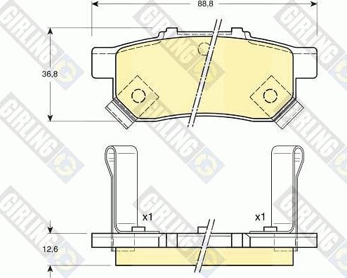 Girling 6131609 - Brake Pad Set, disc brake autospares.lv